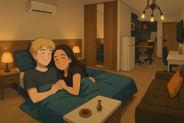 Nós dois no Airbnb